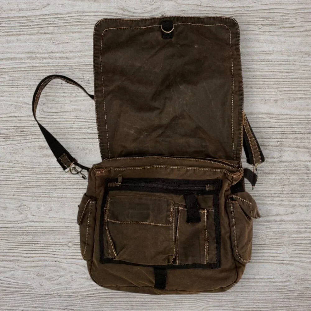 Bon Jovi The Circle Tour VIP Messenger Bag Brown Canvas Shoulder